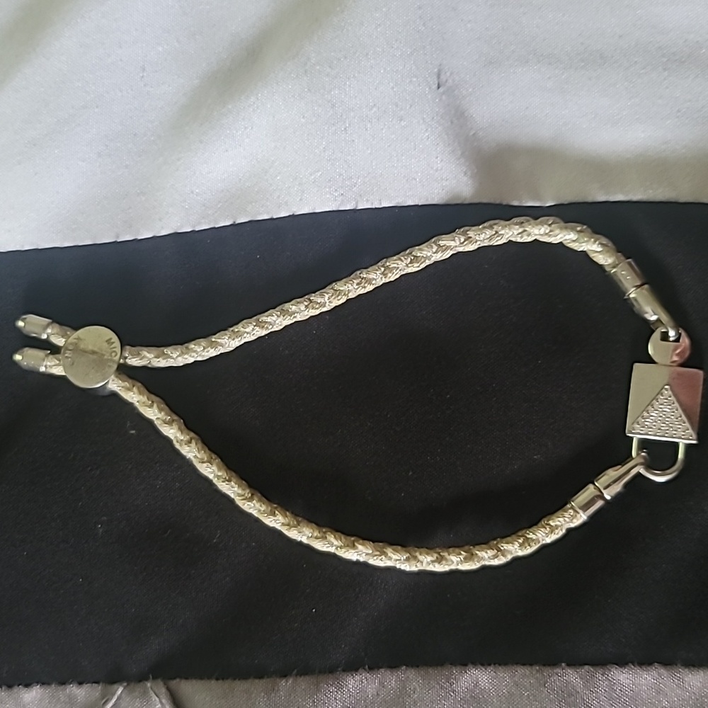 Michael Kors silver cord adjustable bracelet